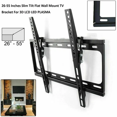 £8.95 • Buy Tv Wall Bracket Mount Tilt For 26 30 32 40 42 50 55 Inch Flat 3d Lcd Led Plasma