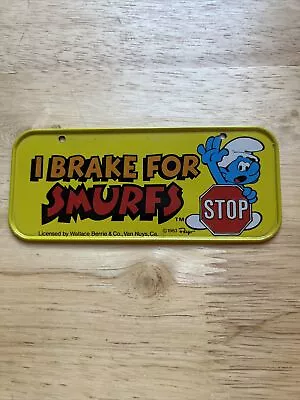 Vintage 1983 Smurfs Bicycle License Plate  • $0.99