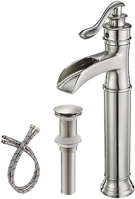 Bathroom Faucet Waterfall Vanity Basin Sink Faucet Single Handle/Hole With Drain • $58