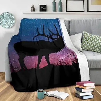 Elk Animal Blanket Throw Fleece Cozy Couch Sofa Plush Bedding Gift • $44.99