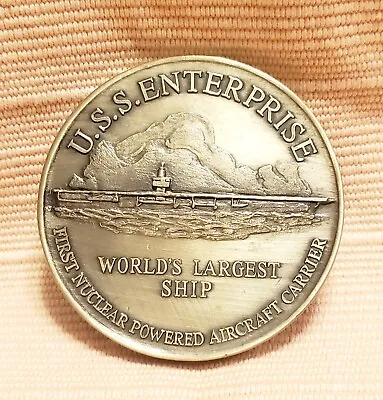 CVN-65 USS ENTERPRISE Launch Anniversary  USN Military Challenge Coin Medallion • $24.99