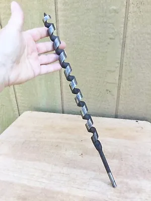 Wood Auger Drill Bit 15  X 3/4 Screw Point Single Flute Vintage Woodworking Tool • $12.95