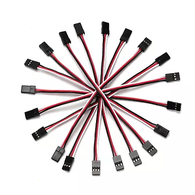 10 Pcs Servo Extension Cable Cord Wire 3 Pin JR Male To Male RC Wire 5.9inch • £12.37