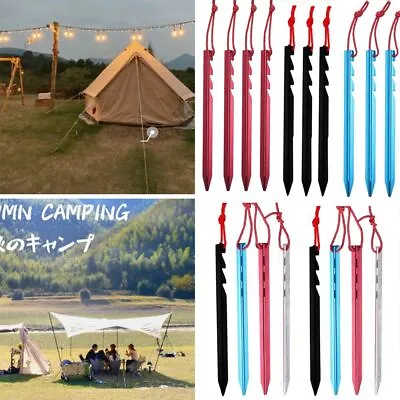 High Quality Outdoor Tool Round Tent Stake Tent Pegs Camping Nails Accessories • £3.19