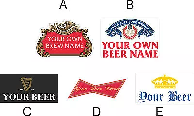 Personalised Custom Beer Bottle Vinyl Labels For Home Brew Larger Making  • £5.77