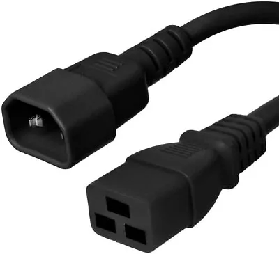 3FT IEC C14 - C19 Black Power Cord 14AWG 15A/1875W 100-250V 1M • $11.54