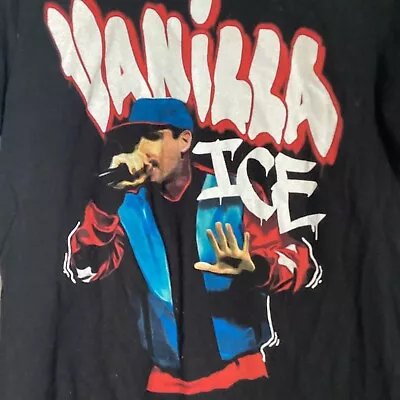 Vanilla Ice Black Graphic Concert T Shirt Tee Small Merch Direct • $18.99