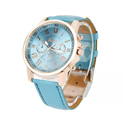 Women's  Roman Numerals Faux Leather Analog Quartz Watch • $1.26