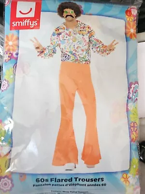 £0.99 • Buy Flared Trousers Mens 60s 70s Fancy Dress Groovy Disco Hippy Adult Costume Pants