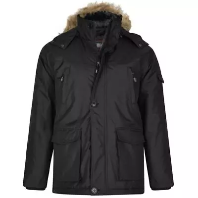 KAM Mens Big Size Fur Hooded Parka Jacket (97) • £63.49