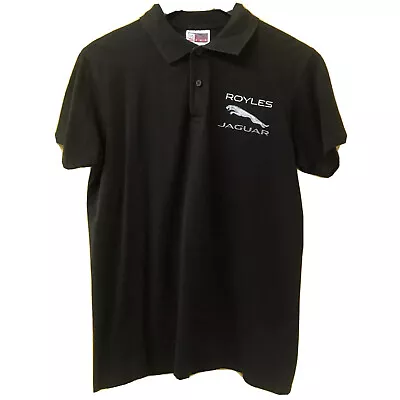 Jaguar Polo Shirt Size Large Black Embroidered  Logo • £8.95