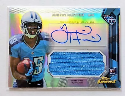 $6.99 • Buy 2013 Topps Finest Justin Hunter Rookie Patch Auto RC #AJR-JH Tennessee Titans