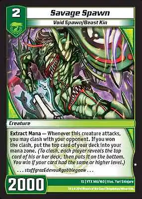 Kaijudo X1 SAVAGE SPAWN Common #146/160 15VTX Vortex DUEL MASTERS 2014 • $1.01