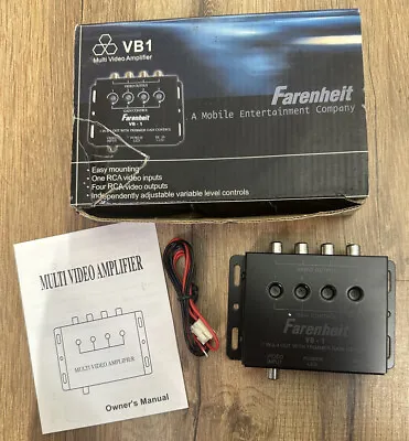 Farenheit VB-1 1-In/4-Out Video Signal Booster Multi Video Amplifier • $14.99