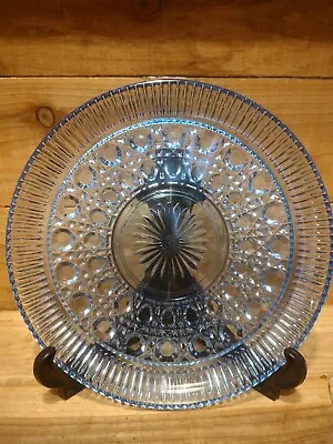 Blue Federal Glass Serving Plate • $12