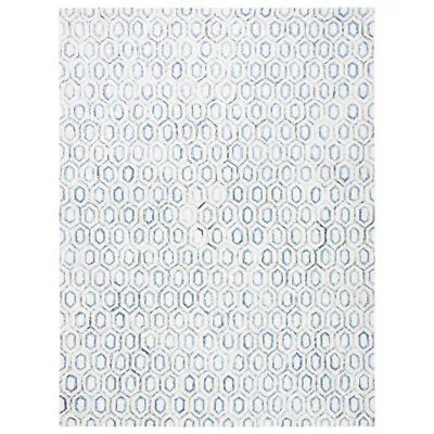 SAFAVIEH Metro MET704A Handmade Ivory / Blue Rug • $54.99