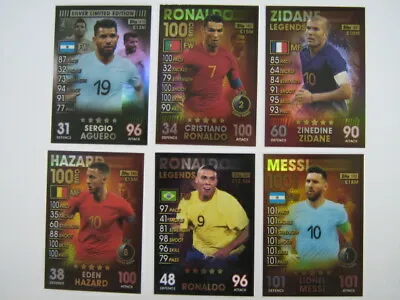 Match Attax 101 Trading Cards - Choose Limited Edition 100 Club Legends Etc • £1