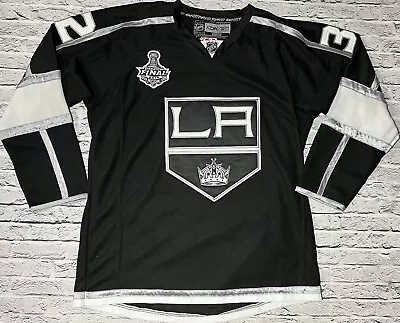 Stanley Cup Final QUICK Los Angeles Kings Home Reebok NHL Hockey Jersey Black 52 • $144