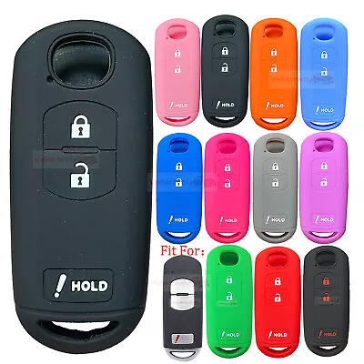 Fit MAZDA 2 3 5 6 CX-3 3 Button Remote Smart Key Fob Silicone Skin Case Cover • $4.96