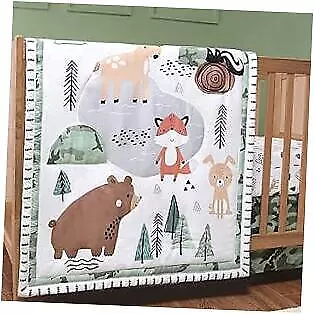  Woodland Camo Crib Bedding Set For Baby Boys - 3 Piece Nursery Bed -  • $66.06