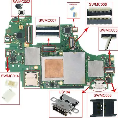 2X Fan LCD Battery USB Motherboard FPC Connector FOR Nintendo Switch Lite • $14.99