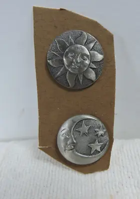 Moon And Stars/sun Pins Round 70's Vintage • $9