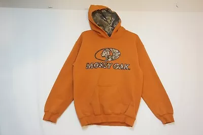 Mossy Oak Midweight Hoodie Sweatshirt Orange Excellent Men's Small 2046 • $22.44