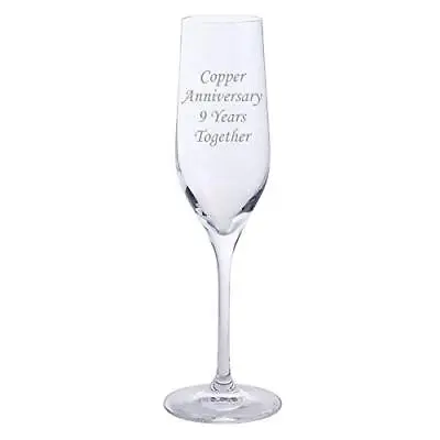 Copper Anniversary 9 Years Together Pair Of Dartington Champagne Flutes Gift Box • £18.80