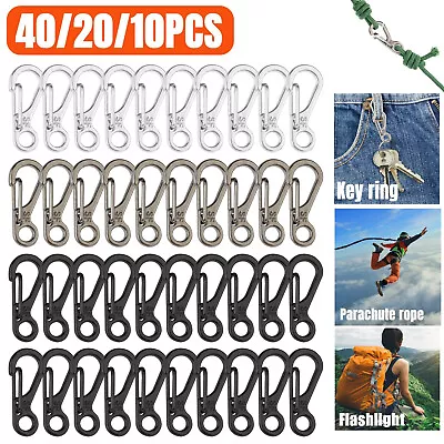 10-40x Mini SF Aluminum Spring Carabiner Clip Keychain Outdoor Snap Camping Hook • $6.98