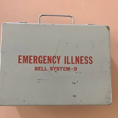 Vintage Emergency Illness Bell System B Metal First Aid Kit Box • $99.99