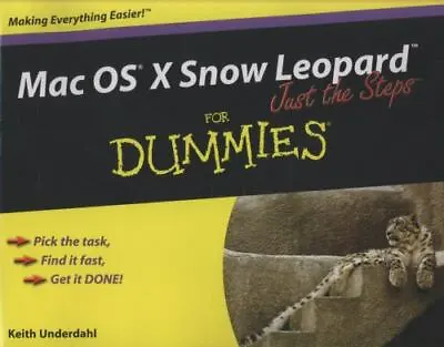 Mac OS X Snow Leopard Just The Steps For Dummies • $64.32