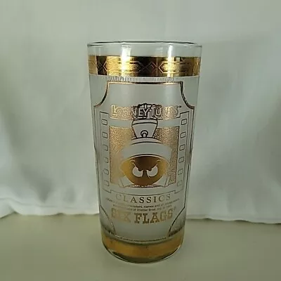 Culver 22k Gold Six Flags Marvin The Martian Looney Tunes Highball Glass RARE  • $45