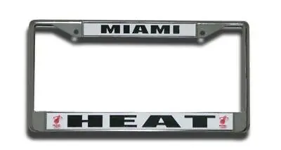 Miami Heat Chrome Metal License Frame [NEW] NBA Car Plate Auto Tag • $12.95
