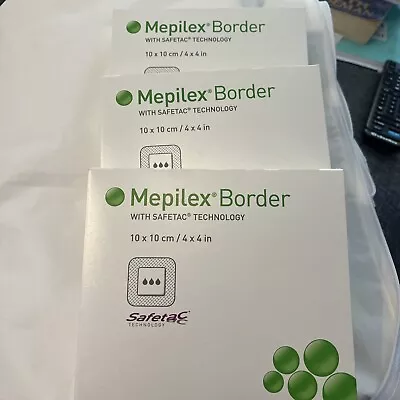 Mepilex Border 295300 Silicone Foam Dressing 4 X 4   - 3 Boxes Of 5 Exp 07/24 • $29.99