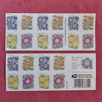 U.s. Post Office Mountain Flora Forever Book Of 20 • $10