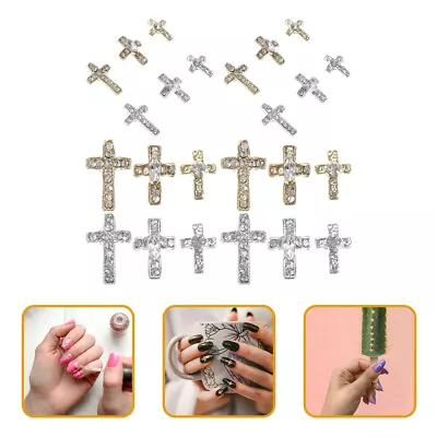  60pcs Cross Nail Charms Nail Art Charms Rhinestone Nail Charms Manicure • $9.39