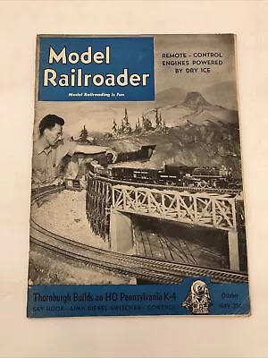 Vintage Model Railroader October 1949 Magazine Train Hobbyist Miniature  • $15