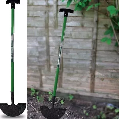 Lawn Half Moon Edger Tool Serrated For Courtyards Driveways T-Grip Garden • £11.99