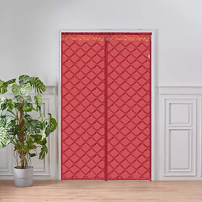 Magnetic Thermal Insulated Door Curtain 47  X 79  Weatherproof Blanket Red • $58.96