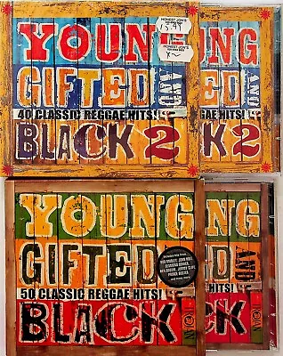 YOUNG GIFTED & BLACK- The Best Of Reggae 4-CD Set (Trojan Vol.1&2) Janet Kay +++ • £9.24