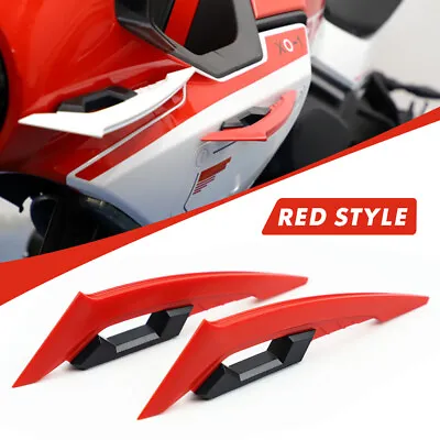 1Pair Universal Motorcycle Winglet Aerodynamic Spoiler Wing Adhesive Decoration • $10.39