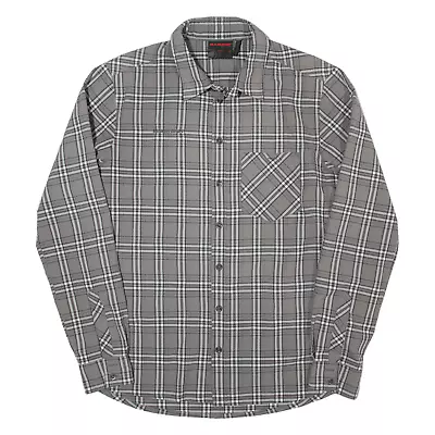 MAMMUT Mens Shirt Grey Check Long Sleeve M • £19.99