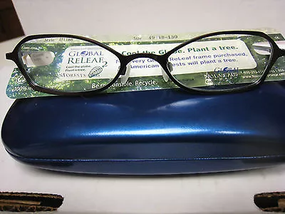 GLOBAL RELEAF  EYEGLASS FRAMES Style BLISS In BROWN 49-18-130 With GLOBAL Case • $11.99