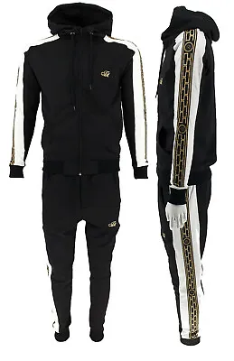 Mens Desigener Macthcing Zip Up Hoodie & Joggers Tracksuit Urban Fashion Set UK • £36.48