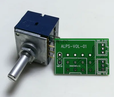 Japan ALPS RK27 LOG Stereo Dual-unit Slotted Shaft Volume Potentiometer + PCB • $11.62