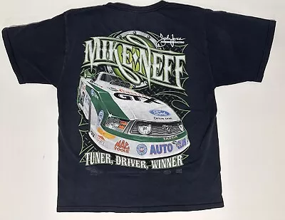 Mike Neff John Force Racing Shirt Tuner Driver Winner Black Drag Car  Large • $35.88