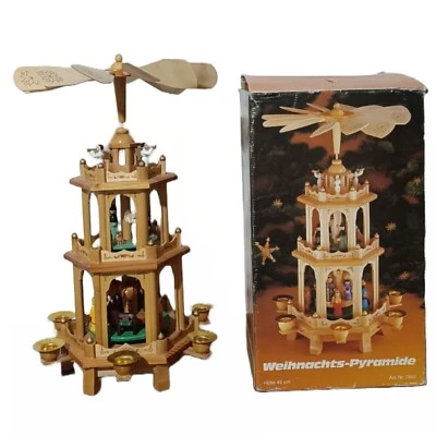 $130 • Buy Christmas Weihnachts-pyramid, German, Vintage 3 Tier, 48 Cm