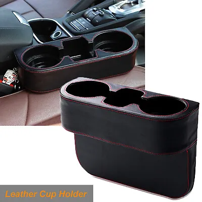 $22.96 • Buy Car Seat Seam Wedge Storage Leather Organizer Cup Holder Drink Phone Mount Stand