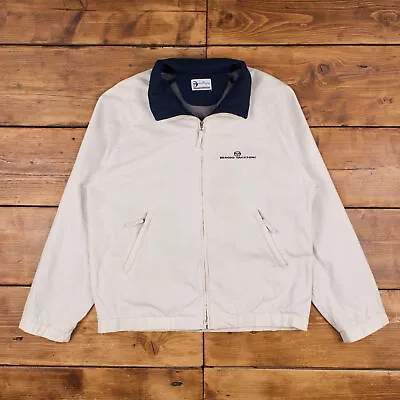 Vintage Sergio Tacchini Windbreaker Jacket XL Beige Zip • $61.38