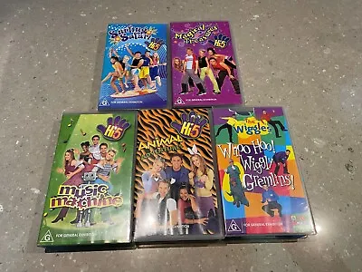 5x Vintage High 5 & The Wiggles VHS Video Bundle Roadshow Entertainment. 2000-03 • $18